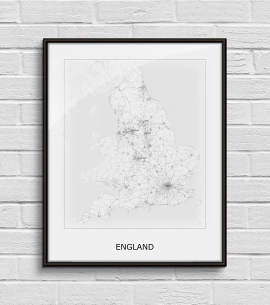anglia-blackandampwhite-mapa-40x50-cm-stan-nowy