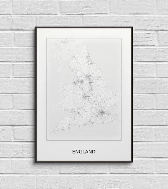 anglia-blackandampwhite-mapa-40x50-cm-stan-nowy