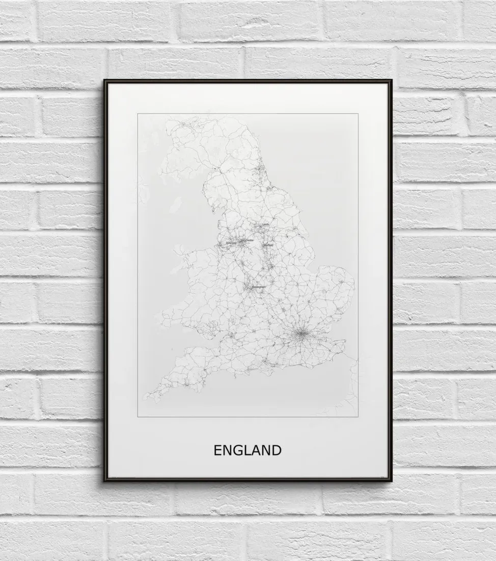 anglia-blackandampwhite-mapa-40x50-cm-stan-nowy