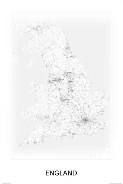 anglia-blackandampwhite-mapa-40x50-cm-stan-nowy