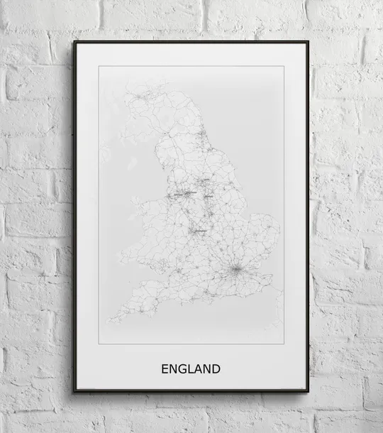 anglia-blackandampwhite-mapa-40x50-cm-stan-nowy