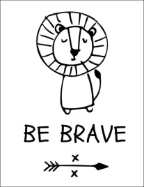 be-brave-plakat-50x70-cm