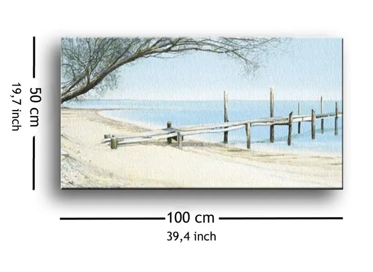 beach-tree-with-jetty-obraz-na-plotnie-100x50-cm-stan-nowy