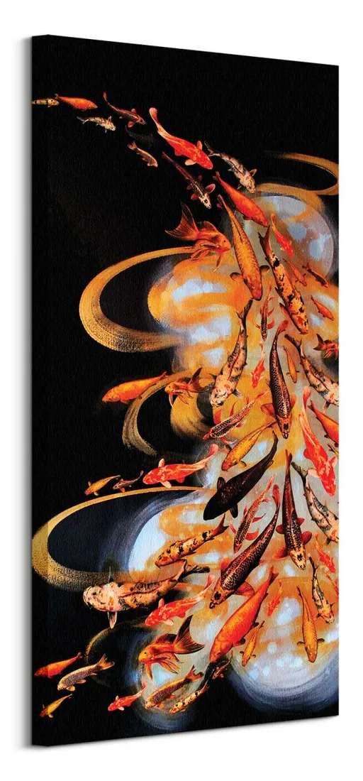 koi-on-black-obraz-na-plotnie-50x100-cm