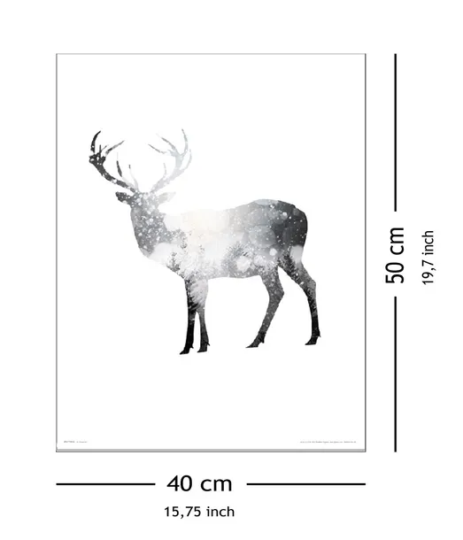 deer-snow-trees-plakat-premium-40x50-cm-stan-nowy