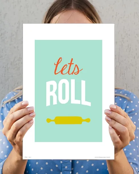 typographic-lets-roll-plakat-premium-40x50-cm-stan-nowy