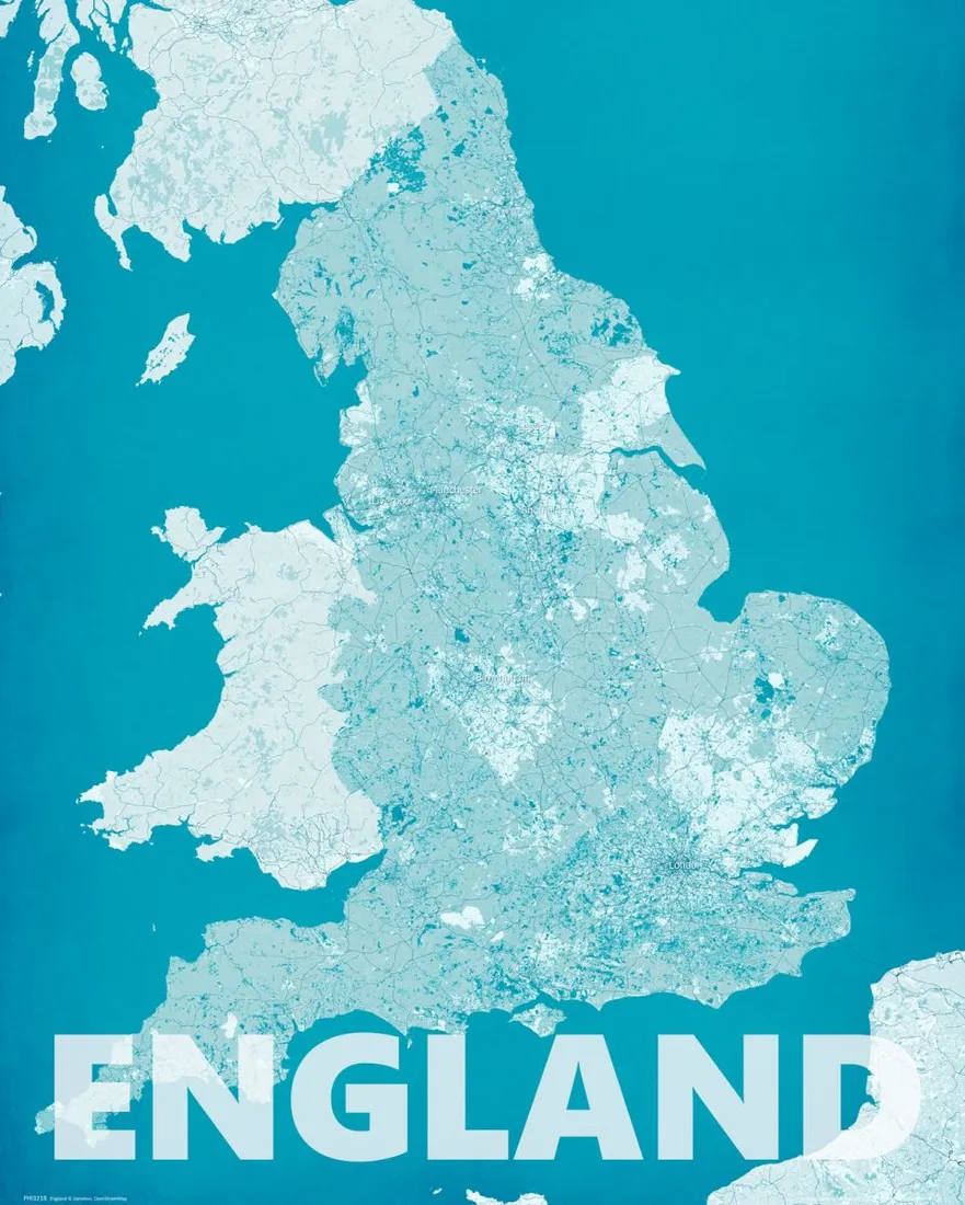 anglia-modern-blue-mapa-40x50-cm