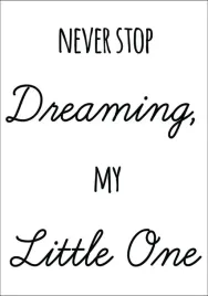 never-stop-dreaming-plakat-40x50-cm