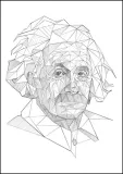geometryczny-albert-einstein-plakat-61x915-cm