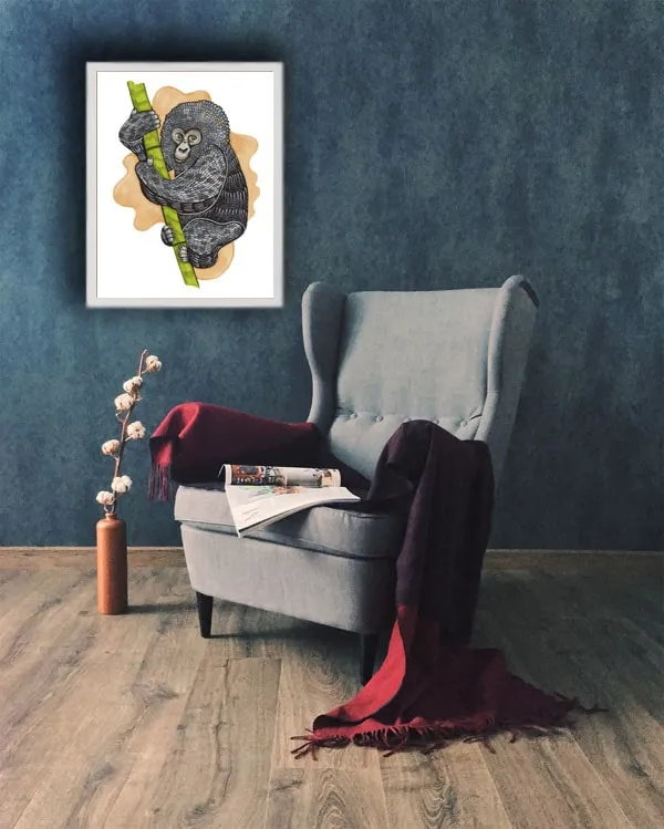 monkey-plakat-21x297-cm
