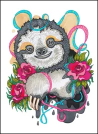 sloth-plakat-42x594-cm