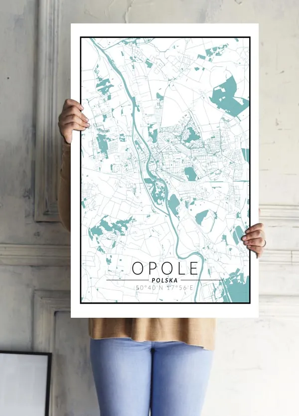 opole-mapa-blue-plakat-20x30-cm