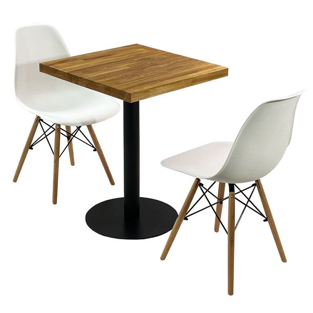Zestaw stół Bistro Wood i 2 krzesła Milano - ERLI.pl