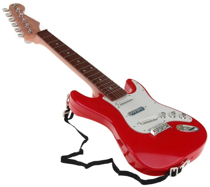 gitara-elektryczna-rockowa-melodie-czerwona-rodzaj-gitara