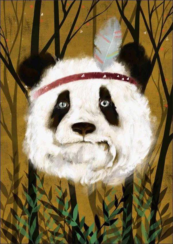panda-indianin-plakat-40x50-cm