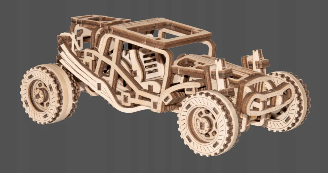drewniane-puzzle-3d-samochod-buggy-stan-nowy