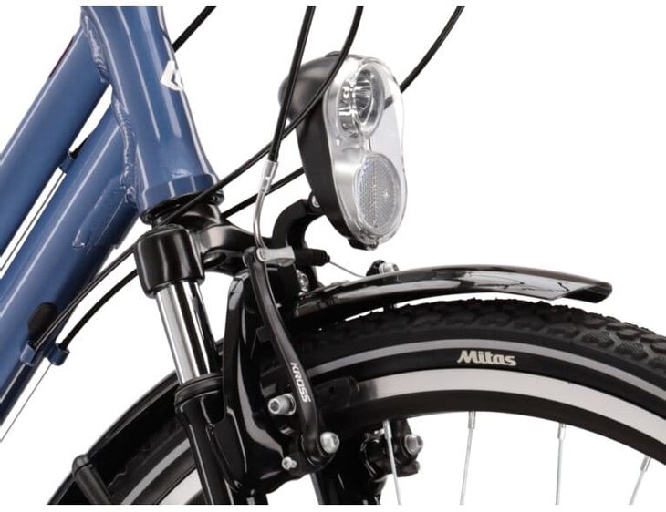 Rower Trekking damka 28 KROSS Trans 2.0 niebieskobiały RAMA S (15