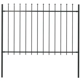 panele-ogrodzeniowe-z-grotami-stal-17-x-12-m-czarne