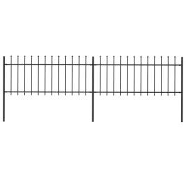 ogrodzenie-ogrodowe-z-wlocznia-stalowe-359x80-cm-czarne