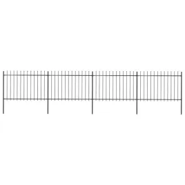 ogrodzenie-ogrodowe-z-wlocznia-stalowe-7145-x-120-cm-czarne