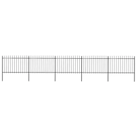 ogrodzenie-ogrodowe-z-wlocznia-stalowe-8925-x-120-cm-czarne