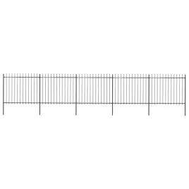 ogrodzenie-ogrodowe-z-wlocznia-stalowe-8925-x-150-cm-czarne