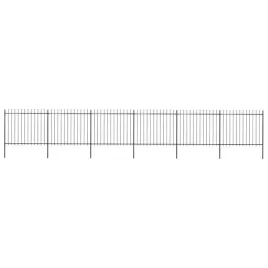 ogrodzenie-ogrodowe-z-wlocznia-stalowe-1070x150-cm-czarne