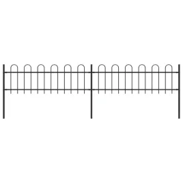 ogrodzenie-z-zaokraglonymi-koncami-stalowe-34x06-m-czarne