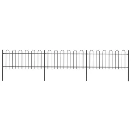 ogrodzenie-z-zaokraglonymi-koncami-stalowe-51x08-m-czarne