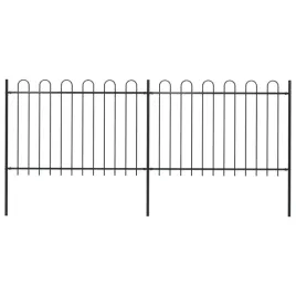 ogrodzenie-z-zaokraglonymi-koncami-stalowe-34x12-m-czarne