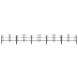ogrodzenie-ogrodowe-z-wlocznia-stalowe-8925-x-100-cm-czarne