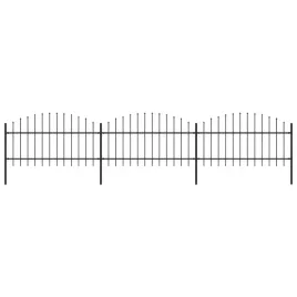 panele-ogrodzeniowe-z-grotami-stal-1-125-x-51-m-czarne