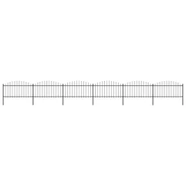 ogrodzenie-ogrodowe-z-wlocznia-stalowe-1070x150-cm-czarne