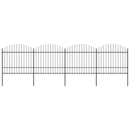 ogrodzenie-ogrodowe-z-wlocznia-stalowe-7145-x-175-cm-czarne