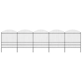 ogrodzenie-ogrodowe-z-wlocznia-stalowe-8925-x-200-cm-czarne