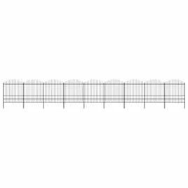 ogrodzenie-ogrodowe-z-wlocznia-stalowe-16035x200-cm-czarne