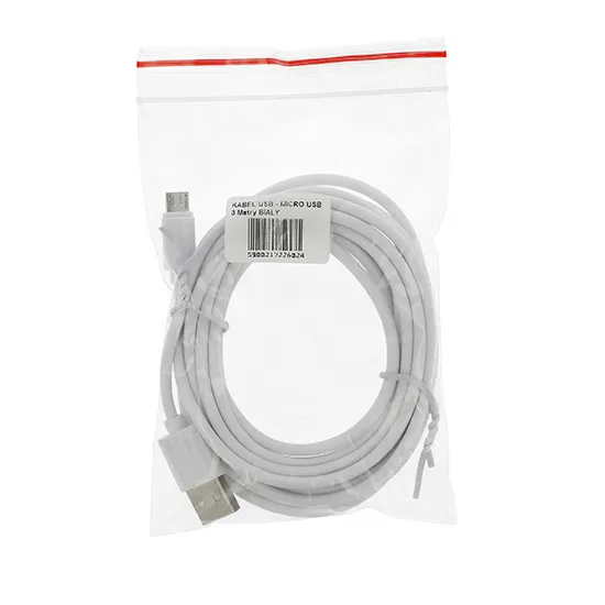 kabel-usb-na-micro-usb-3-metry-bialy-kolor-bialy