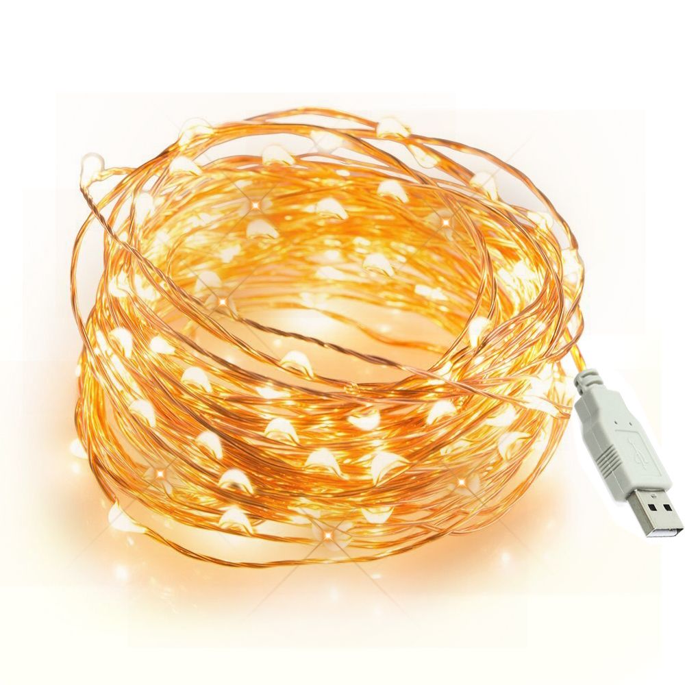 Promocja 100 Mikro Led Drucik Lampki Na Usb Białe Ciepłe wyprzedaż przecena