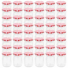 szklane-sloiki-na-dzem-bialo-czerwone-pokrywki-48-szt-230-ml