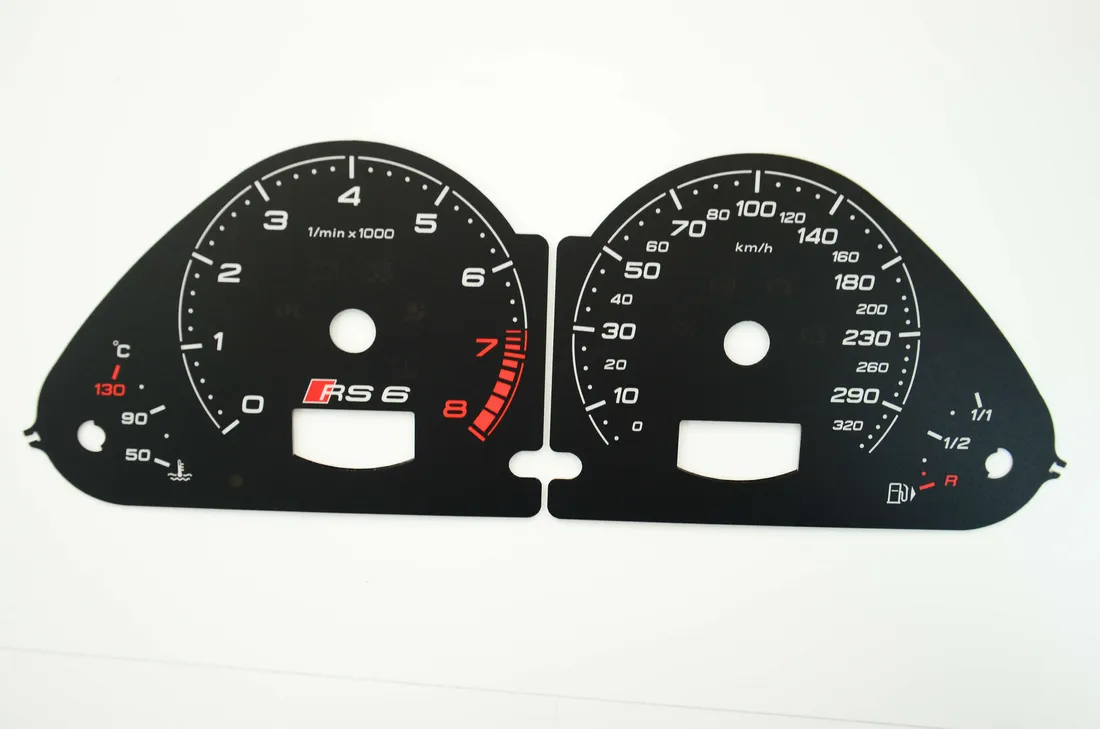 Audi A6 (C6) - zamiennik tarcz licznika z MPH na km/h – 26061344