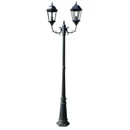 stojaca-lampa-ogrodowa-2-ramienna-230-cm-ciemnozielona-czarna