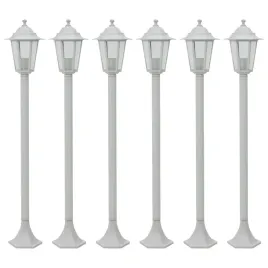 lampy-ogrodowe-110-cm-e27-aluminium-6-szt-biale