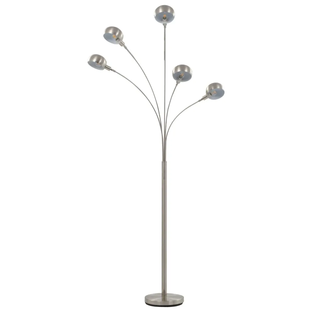 lampa-stojaca-200-cm-5-x-e14-srebrna-stan-nowy