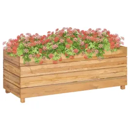 podwyzszona-donica-100x40x38-cm-drewno-tekowe-z-odzysku-i-stal