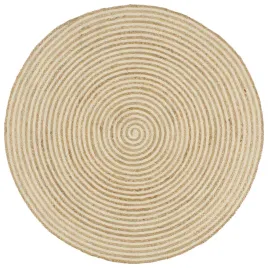 dywanik-recznie-wykonany-z-juty-spiralny-wzor-bialy-150-cm