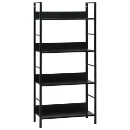 regal-z-4-polkami-czarny-60x276x1245-cm