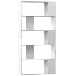 regal-na-ksiazki-przegroda-wysoki-polysk-bialy-80x24x159-cm