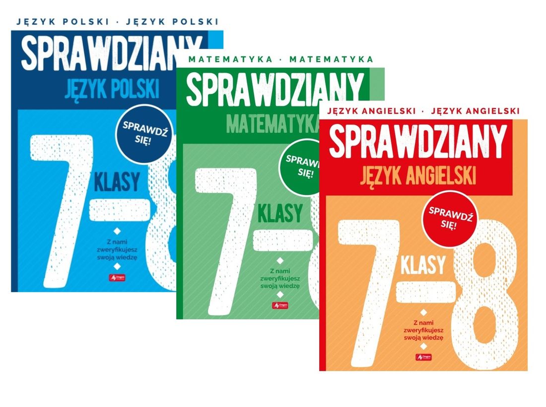 Sprawdziany dla klasy 7-8 Pakiet 3w1 Polski Matma Ang - ERLI.pl