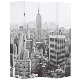 skladany-parawan-160x170-cm-nowy-jork-za-dnia-czarno-bialy