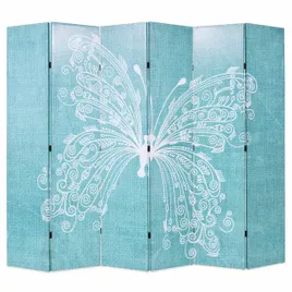 skladany-parawan-228-x-170-cm-niebieski-z-motylem